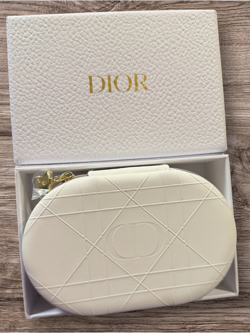 Dior Beauty White Cannage Jewelry Storage Case Organizer